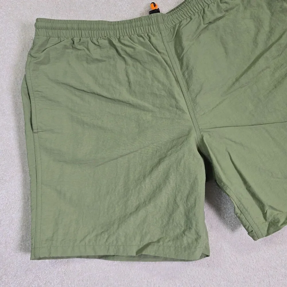Orvis Lined Nylon Shell Fishing Shorts Men's L Olive Green Drawstring Pockets